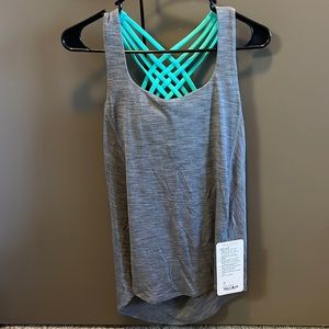 heathered grey/mint green wild tank